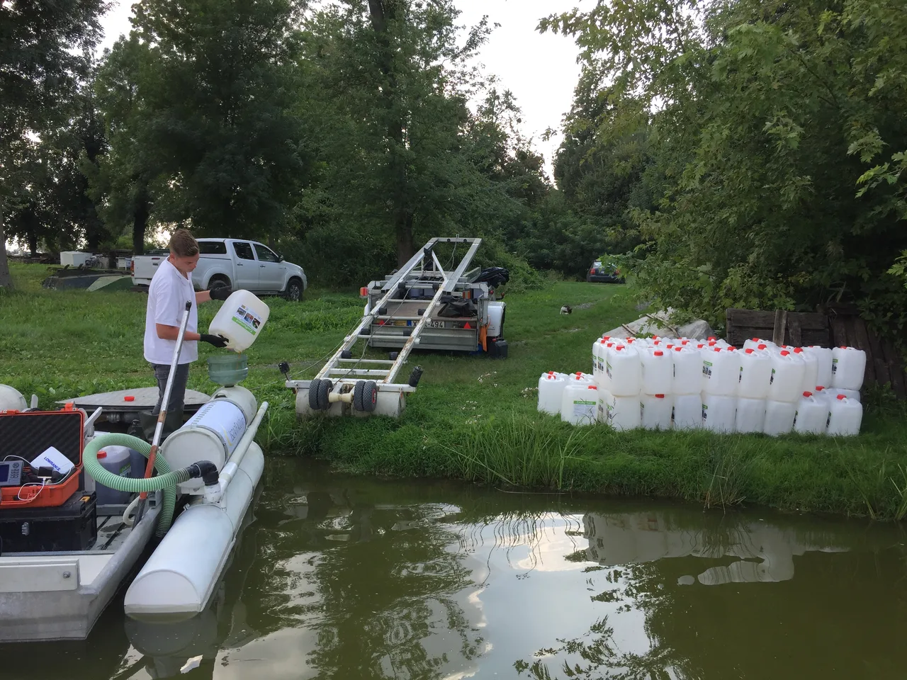 Biological lake and sludge treatment